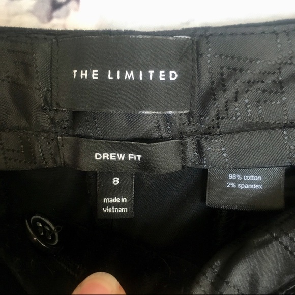 NWT The Limited Black Velvet trouser - Drew Fit - Picture 2 of 4